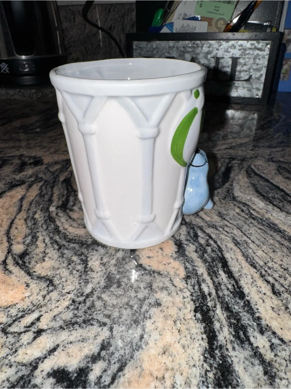 Vintage 1978 Fitz and Floyd Hand-painter Seal bathroom tumbler cup Japan